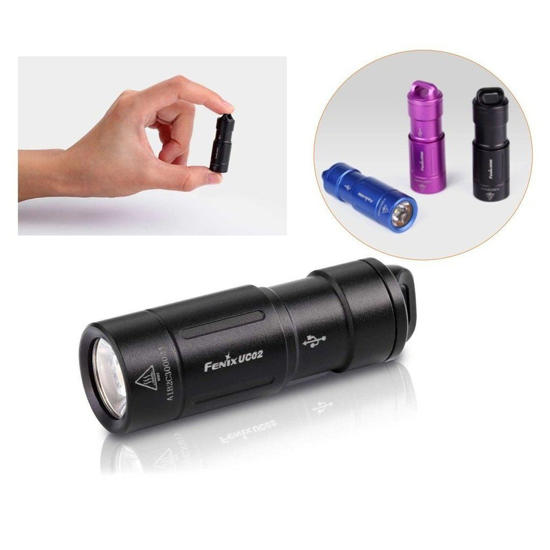 Buy FENIX UC02 RECHARGEABLE MINI KEYCHAIN FLASHLIGHT 130 Lumens USB Rechargeable Real Tiny Monster light online in India