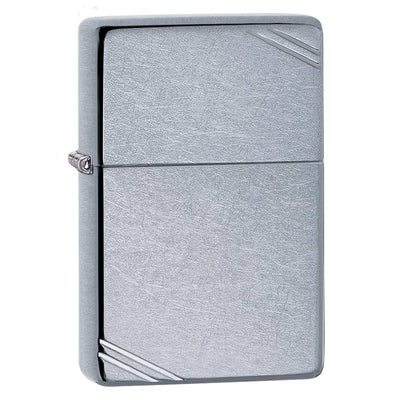 Zippo Classic Street Chrome Lighter with Slashes, Zippo 267 Lighter, Pocket Size Best Windproof Lighter in India, Zippo India