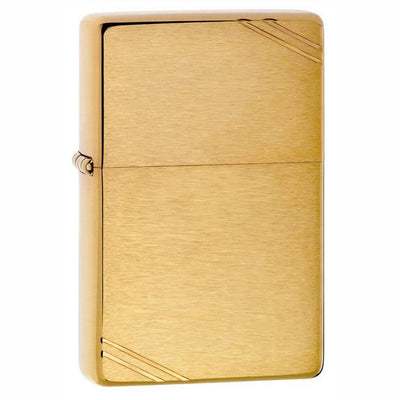 Zippo Replica Vintage with Slashes Brushed Brass Lighter, Zippo 240 Replica Lighter, Pocket Size Best Windproof Lighter in India, Zippo India