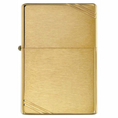 Zippo Replica Vintage with Slashes Brushed Brass Lighter, Zippo 240 Replica Lighter, Pocket Size Best Windproof Lighter in India, Zippo India