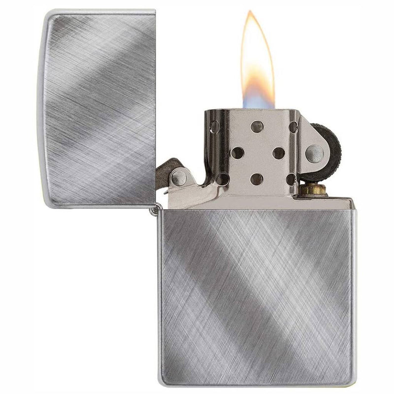 Zippo Classic Brass Diagonal Weave Lighter, Zippo 28182 Lighter, Pocket Size Best Windproof Lighter in India, Zippo India