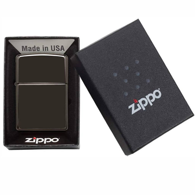 Zippo Classic Ebony Lighter, Zippo 24756 High Polish Black Lighter, Wind Proof Best Pocket Size Lighter, Zippo India