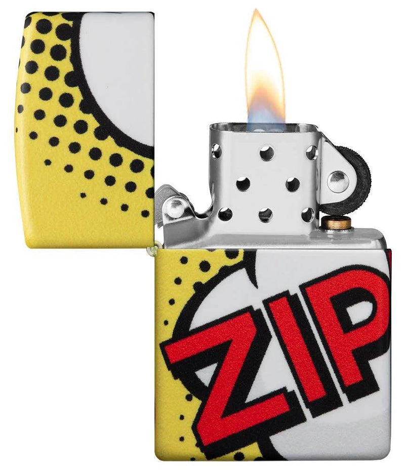 Zippo Pop Art Design now available in India Free personalized name & logo laser engraving on zippo