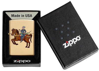 Zippo with Horse Design now available in India with free custom laser engraving 254B 