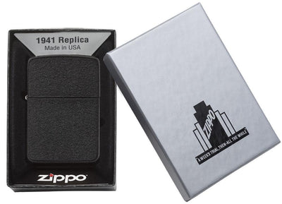 Zippo Black Crackle 1941 Replica Lighter - 28582
