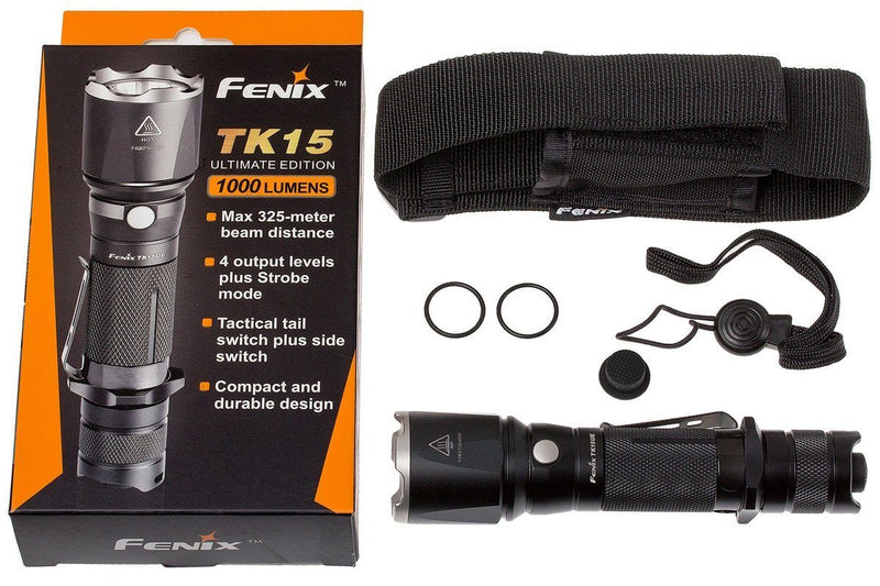 Fenix TK15UE, TK15 Ultimate Edition LED Flashlight in India, Tough High performance Rechargeable Torch Light, Flashlight for Aviation, Inspection purpose