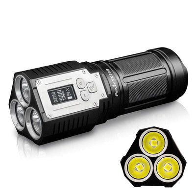 Fenix TK72R 9000 Lumens USB rechargeable Searchlight, Extremely powerful Torchlight in India, Display screen smart Flashlight for Outdoors, Search and rescue purposes